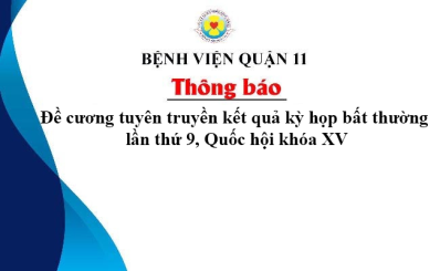 Đề cương tuyên truyền kết quả kỳ họp bất thường lần thứ 9, Quốc hội khóa XV